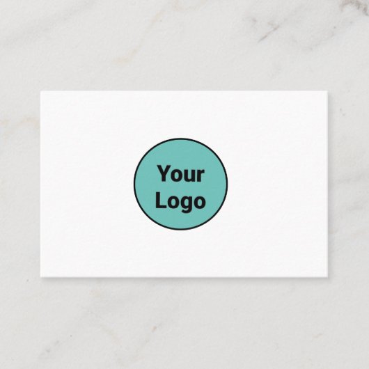 シンプルBUSIミニマルにロゴのカスタム文字を追加 名刺 (正面)