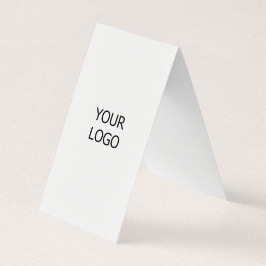 シンプルBUSIミニマルにロゴのカスタム文字を追加 名刺 (正面)