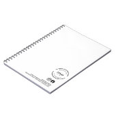 シンプルBusinessロゴのソーシャルカスタムプレゼンテーション ノートブック (左側)