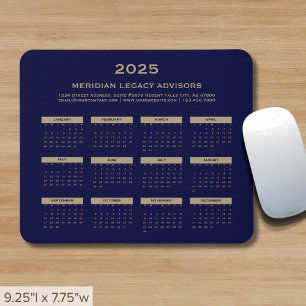 シンプルBusiness 2025カレンダー マウスパッド
