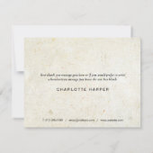 シンプルBusiness Boho素朴金ゴールドハートスクリプト サンキューカード (裏面)