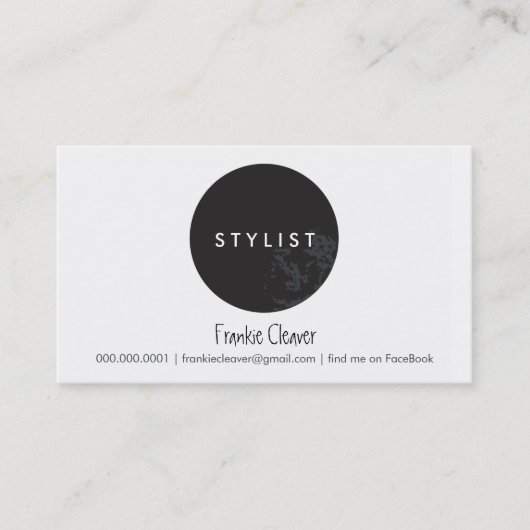 シンプルBUSINESS CARD :: はっきりした spot black 名刺 (正面)