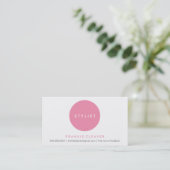 シンプルBUSINESS CARD :: はっきりした spot pink 名刺 (スタンド正面)