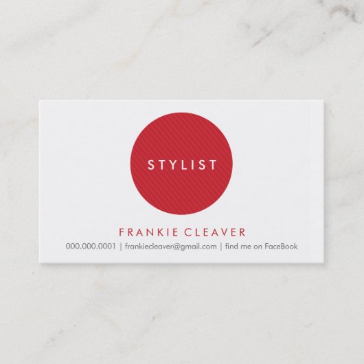 シンプルBUSINESS CARD :: はっきりした spot red 名刺 (正面)