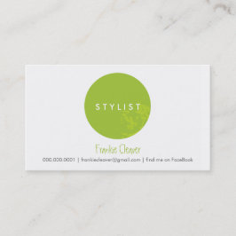 シンプルBUSINESS CARD :：スポットはっきりしたライム 名刺