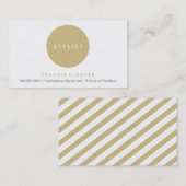 シンプルBUSINESS CARD ::スポットはっきりした金ゴールド 名刺 (正面/裏面)