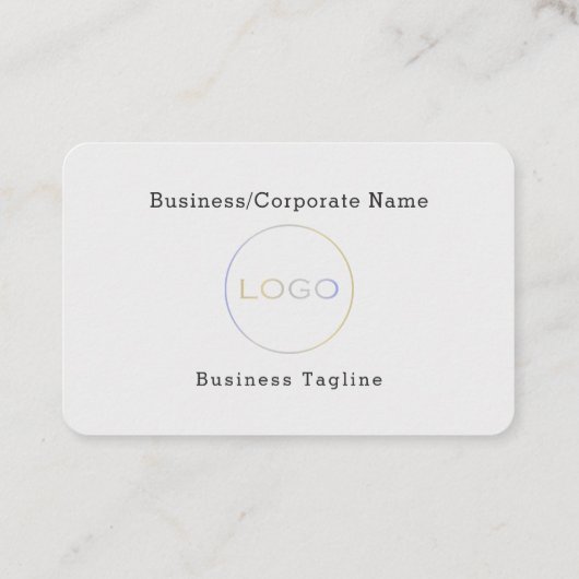 シンプルBusiness Companyのロゴフォーマルライトグレー 名刺 (裏面)