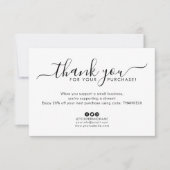 シンプルBusiness Company Logo Thank Order サンキューカード (正面)