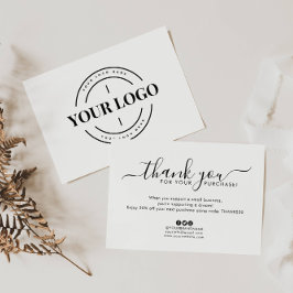 シンプルBusiness Company Logo Thank Order サンキューカード