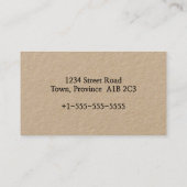 シンプルBusiness Leaderプ考えローフ・カード 名刺 (裏面)