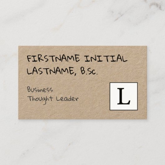 シンプルBusiness Leaderプ考えローフ・カード 名刺 (正面)