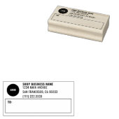 シンプルBusiness Logo郵送ラベル ラバースタンプ (押印)