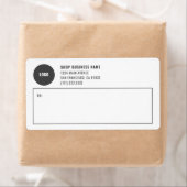 シンプルBusiness Logo郵送ラベル ラベル (インサイチュ)