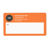 シンプルBusiness Logo郵送ラベル ラベル (正面)