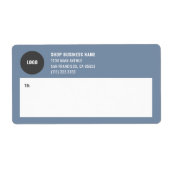 シンプルBusiness Logo郵送ラベル ラベル (正面)