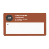 シンプルBusiness Logo郵送ラベル ラベル (正面)