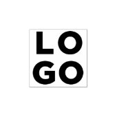 シンプルBusiness Logo 1"x1"ラバースタンプ ラバースタンプ (インプリント)