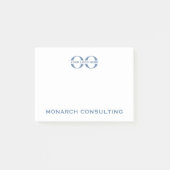 シンプルBusiness Logo 4x3 Post-It Notes ポストイット (正面)