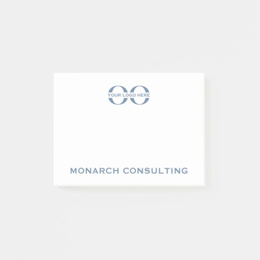シンプルBusiness Logo 4x3 Post-It Notes ポストイット (正面)