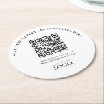 シンプルBusiness Logo QRコードプロモーション ラウンドペーパーコースター<br><div class="desc">この詳細コースターを使用してブランドのパーソナライズされた紙をビジネスに追加。このデザインは、ロゴとQRコードのテンプレートを備えている。このコースターカスタムは、レストラン、カフェ、バー、宴会、イベントなどに使用できる。私の店BaraBomStudioではさらに多くのビジネス用品が用意されている。</div>