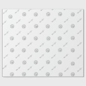 シンプルBusiness Logo Thank You Black And White ラッピングペーパー (フラット)