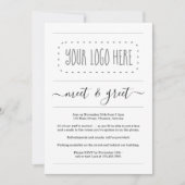 シンプルBusiness Meet and Greet – ロゴの追加 招待状 (正面)