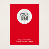 シンプルBusiness MinimalistロゴQRコードレッド (正面)