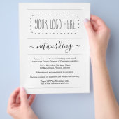 シンプルBusiness Networkingイベント招待状ロゴの追加 チラシ (手)