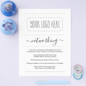 シンプルBusiness Networkingイベント招待状ロゴの追加 チラシ (シングル)