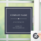 シンプルBusiness Office Name White on Gray ウィンドウサイン (ホーム)