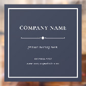 シンプルBusiness Office Name White on Gray ウィンドウサイン (シート2)