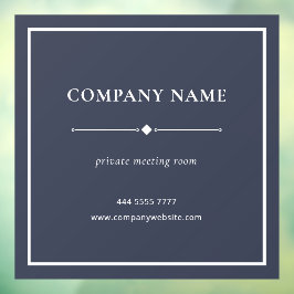 シンプルBusiness Office Name White on Gray ウィンドウサイン