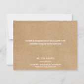 シンプルBusiness Thank You Scriptカー素朴ド サンキューカード (裏面)