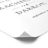 シンプルCalligraphiy Black & White Welcome Sign ポスター (角)