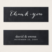 シンプルChalkboardスクリプト結婚式の引き出物ラベル (正面&裏面)