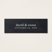 シンプルChalkboardスクリプト結婚式の引き出物ラベル (裏面)