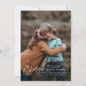 シンプルCherish Every Moment写真クリスマス シーズンカード (正面)