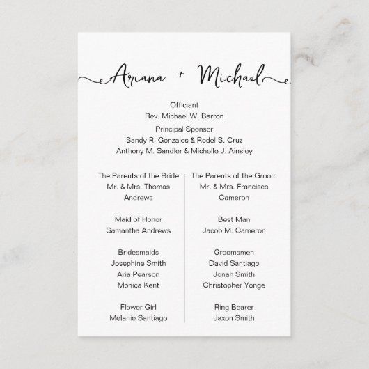 シンプルChicカスタム Entourageリス結婚ト エンクロージャーカード (正面)