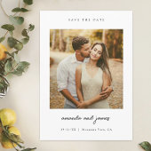 シンプルChic Photo Save the Date招待状テンプレート セーブザデート