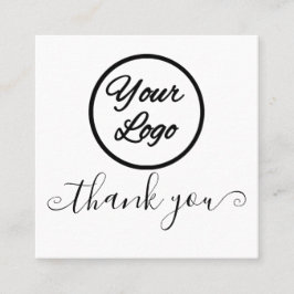 シンプルChic Script Logoビジネスサンキューカード スクエア名刺