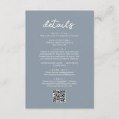 シンプルChic Script QRコードの結婚詳細 エンクロージャーカード (正面)