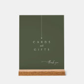 シンプルChicWeddingカードギフトモスグリーンID1046 アクリルサイン (正面)