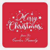 シンプルChristmas スクエアシール (正面)