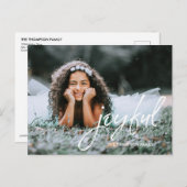 シンプルChristmas 2020の写真Joyful シーズンポストカード (正面/裏面)