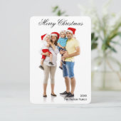 シンプルChristmas - 3x5フォトカード 招待状 (スタンド正面)