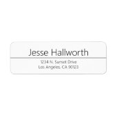 シンプルClassyホワイト&ブラックアドレス ラベル (正面)