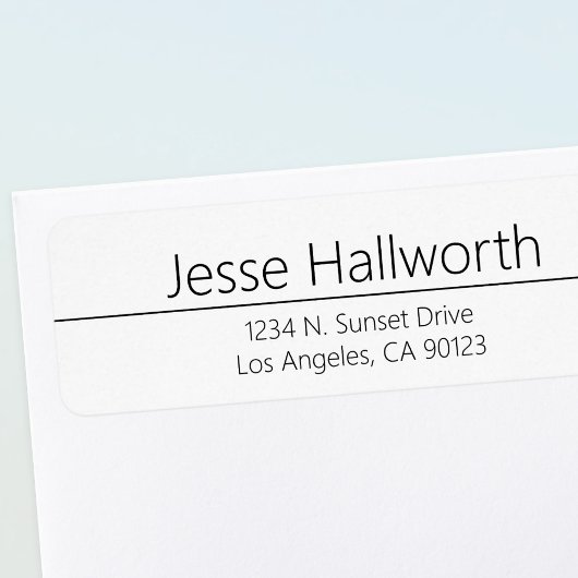 シンプルClassyホワイト&ブラックアドレス ラベル