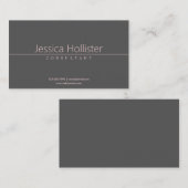 シンプルClassy Light Pink on Dark Gray 名刺 (正面/裏面)
