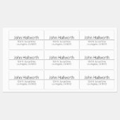 シンプルClassy White & Black防水アドレス ラベル (シート)