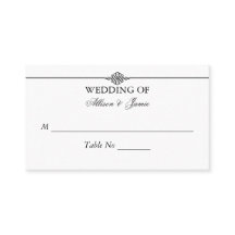 シンプルClasy白黒の結婚テーブル番号